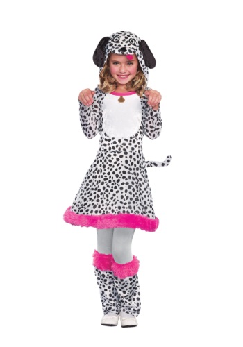 Girls Dalmatian コスチューム | 子供 こども コスプレ 衣装 仮装 かわいい イベント 飾り おもしろ 学芸会 発表会 オシャレ ハロウイン パーティ カワイイ 小学生 キッズ ギフト プレゼント|Mars shop