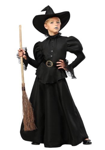 Classic ブラック 魔女 ウイッチ 魔法使い女の子s コスチューム | 子供 こども コスプレ 衣装 仮装 かわいい イベント 飾り おもしろ 学芸会 発表会 オシャレ ハロウイン パーティ カワイイ 小学生 キッズ ギフト プレゼント