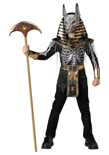 ボーイズ アヌビス エジプト ファラオ 古代スケルトン 骸骨Warrior コスチューム | 子供 こども コスプレ 衣装 仮装 かわいい イベント 飾り おもしろ 学芸会 発表会 オシャレ ハロウイン パーティ カワイイ 小学生 キッズ ギフト プレゼント