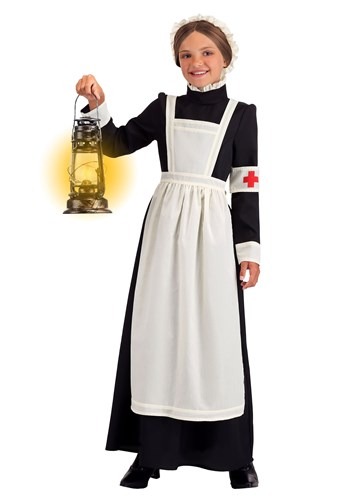 Girls Florence Nightingale コスチューム | 子供 こども コスプレ 衣装 仮装 かわいい イベント 飾り おもしろ 学芸会 発表会 オシャレ ハロウイン パーティ カワイイ 小学生 キッズ ギフト プレゼント｜Mars shop