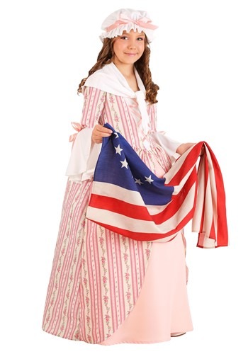 Girls' Betsy Ross コスチューム | 子供 こども コスプレ 衣装 仮装 かわいい イベント 飾り おもしろ 学芸会 発表会 オシャレ ハロウイン パーティ カワイイ 小学生 キッズ ギフト プレゼント