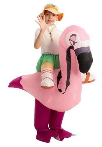 Inflatable Flamingo Ride On コスチューム For キッズ ハロウィン 子供 こども コスプレ 衣装 仮装 お洒落 かわいい イベント ハロウィーン 飾り おもしろ 学芸会 発表会 オシャレ ハロウイン パーティ カワイイ 小学生 キッズ Liceochiloe Cl