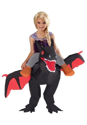 Inflatable Ride on ブラック ドラゴン キッズ コスチューム | 子供 こども コスプレ 衣装 仮装 かわいい イベント 飾り おもしろ 学芸会 発表会 オシャレ ハロウイン パーティ カワイイ 小学生 キッズ ギフト プレゼント｜Mars shop