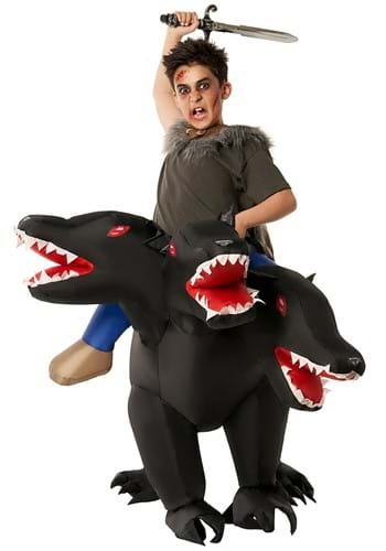 邪悪な 3-Headed Dog Ride On Inflatable コスチューム for キッズ | 子供 こども コスプレ 衣装 仮装 かわいい イベント 飾り おもしろ 学芸会 発表会 オシャレ ハロウイン パーティ カワイイ 小学生 キッズ ギフト プレゼント｜Mars shop