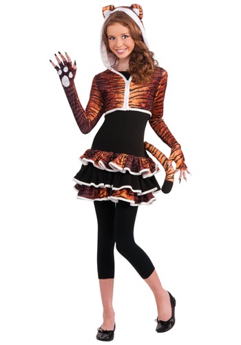 Tween Tigress コスチューム | 子供 こども コスプレ 衣装 仮装 かわいい イベント 飾り おもしろ 学芸会 発表会 オシャレ ハロウイン パーティ カワイイ 小学生 キッズ ギフト プレゼント｜Mars shop