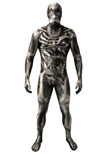 大人用 Skull & Bones Skeleton Morphsuit コスチューム メンズ コスプレ 衣装 男性 仮装 男性用 イベント パーティ 学芸会 ギフト プレゼント