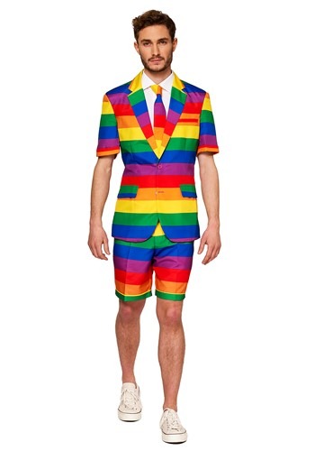 Men's Suitmeister Rainbow Summer Suit メンズ コスプレ 衣装 男性 仮装 男性用 イベント パーティ 学芸会 ギフト プレゼント|Mars shop