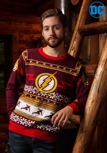 Flash Logo Men's Ugly Christmas Sweater メンズ コスプレ 衣装 男性 仮装 男性用 イベント パーティ 学芸会 クリスマス ギフト クリスマスギフト｜Mars shop