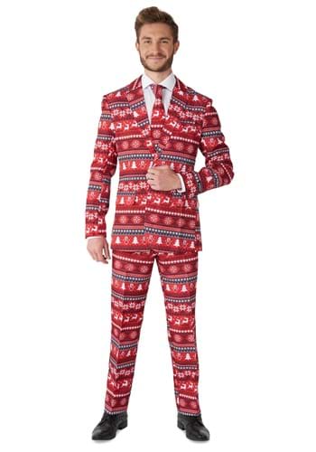 Suitmeister レッド Nordic Pixel Suit | メンズ コスプレ 衣装 大人 男性 仮装 おしゃれ かっこいい イベント 飾り おもしろ 披露宴 オシャレ ハロウイン パーティ 忘年会 ギフト プレゼント｜Mars shop