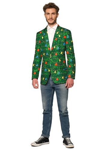Suitmeister Christmas Green Tree Light Up Men's Blazer メンズ コスプレ 衣装 男性 仮装 男性用 イベント パーティ 学芸会 クリスマス ギフト クリスマスギフト