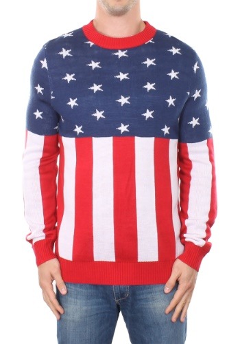 The Tipsy Elves Mens American Flag Holdiay Sweater メンズ コスプレ 衣装 男性 仮装 男性用 イベント パーティ 学芸会 ギフト プレゼント|Mars shop