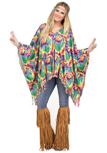 Hippie Poncho コスチューム for Women レディース コスプレ 衣装 女性 仮装 女性用 イベント パーティ 学芸会 ギフト プレゼント