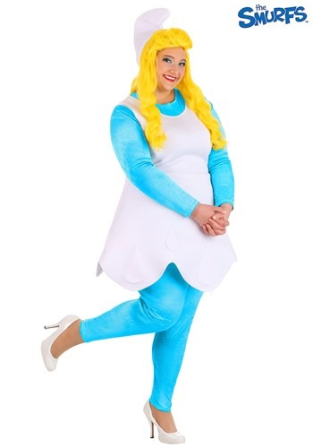 Women's 大きいサイズ The Smurfs Smurfette コスチューム | レディース コスプレ 衣装 大人 女性 仮装 可愛い セクシー カワイイ おしゃれ かわいい イベント 飾り おもしろ 宴会 オシャレ ハロウイン パーティ 忘年会 ギフト プレゼント