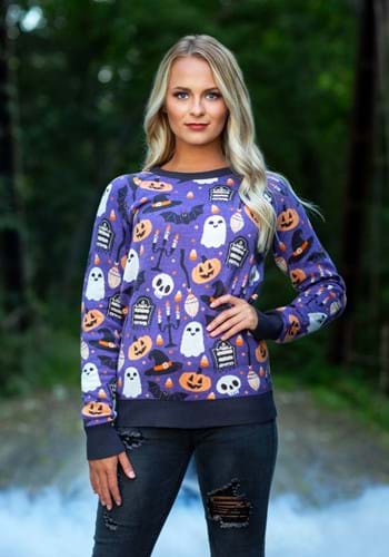Halloween Mischief 大人用 Halloween Sweater レディース コスプレ 衣装 女性 仮装 女性用 イベント パーティ 学芸会 ギフト プレゼント｜Mars shop