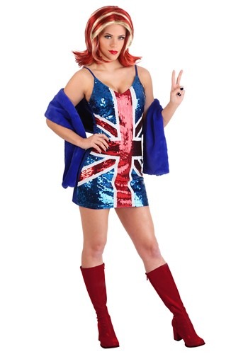 Women's British 女の子 Power Popstar コスチューム | レディース コスプレ 衣装 大人 女性 仮装 可愛い セクシー カワイイ おしゃれ かわいい イベント 飾り おもしろ 宴会 オシャレ ハロウイン パーティ 忘年会 ギフト プレゼント|Mars shop