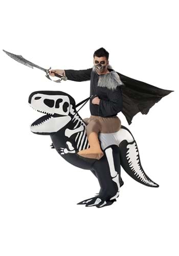 Skeleton T-Rex Ride On Inflatable コスチューム for 大人用s | レディース コスプレ 衣装 大人 女性 仮装 可愛い セクシー カワイイ おしゃれ かわいい イベント 飾り おもしろ 宴会 オシャレ ハロウイン パーティ 忘年会 ギフト プレゼント