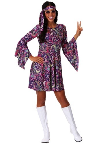 Women's Woodstock Hippie コスチューム レディース コスプレ 衣装 女性 仮装 女性用 イベント パーティ 学芸会 ギフト プレゼント|Mars shop