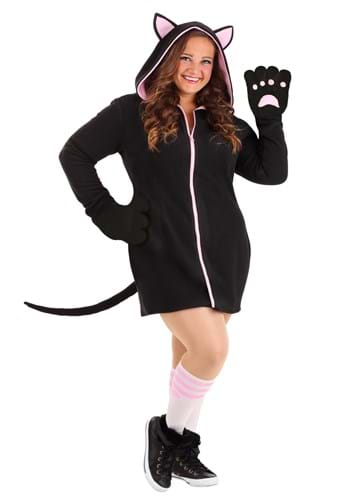 Plus Sized Women's Midnight キティ サンリオ キティちゃん コスチューム | レディース コスプレ 衣装 大人 女性 仮装 可愛い セクシー カワイイ おしゃれ かわいい イベント 飾り おもしろ 宴会 オシャレ ハロウイン パーティ 忘... ギフト プレゼント|Mars shop