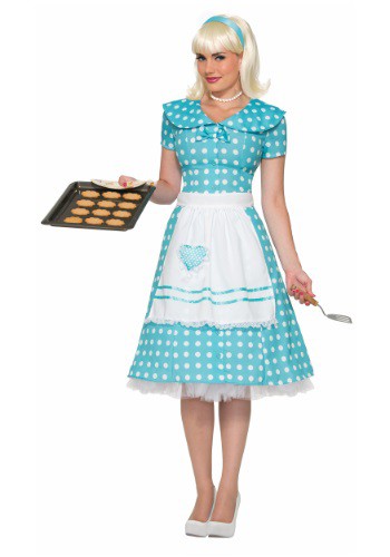 Women's Polka Dot Housewife コスチューム レディース コスプレ 衣装 女性 仮装 女性用 イベント パーティ 学芸会 ギフト プレゼント｜Mars shop