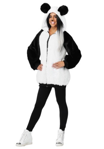 Women's 大きいサイズ Panda フード Jacket コスチューム レディース コスプレ 衣装 女性 仮装 女性用 イベント パーティ 学芸会 ギフト プレゼント