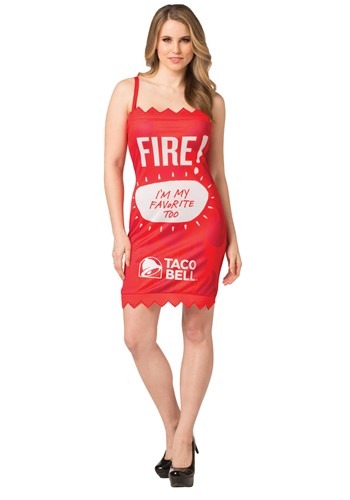Womens Fire Taco Bell Sauce Packet Taco Bell コスチューム レディース コスプレ 衣装 女性 仮装 女性用 イベント パーティ 学芸会 ギフト プレゼント|Mars shop