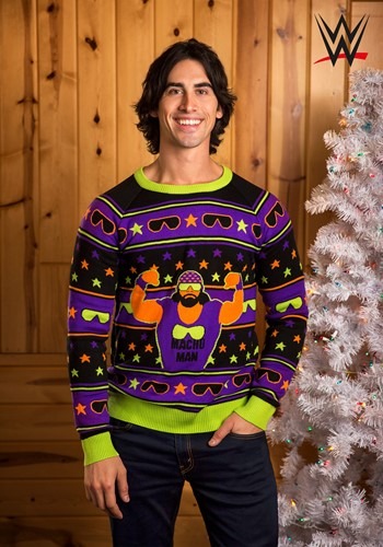 大人用 WWE Macho Man Ugly Christmas Sweater メンズ コスプレ 衣装 男性 仮装 男性用 イベント パーティ 学芸会 ギフト プレゼント