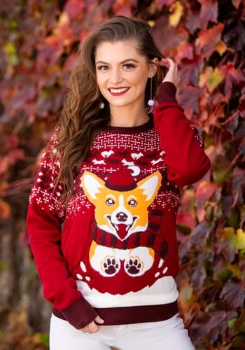 A Very Corgi Christmas Ugly Christmas Sweater for 大人用s | レディース コスプレ 衣装 大人 女性 仮装 可愛い セクシー カワイイ おしゃれ かわいい イベント 飾り おもしろ 宴会 オシャレ ハロウイン パーティ 忘年会 ギフト プレゼント|Mars shop