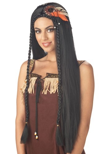 Women's Native American Princess ウィッグ ハロウィン コスプレ 衣装  仮装 小道具 おもしろい  イベント パーティ ハロウィーン 学芸会 学園祭 学芸会 ショー お遊戯会 二次会 忘年会 新年会 歓迎会 送迎会 出し物 余興 誕生日 発表会