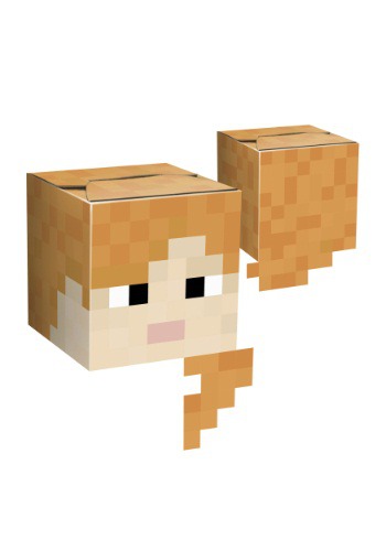 Alex Minecraft Cardboard Head ハロウィン コスプレ 衣装  仮装 小道具 おもしろい  イベント パーティ ハロウィーン 学芸会 学園祭 学芸会 ショー お遊戯会 二次会 忘年会 新年会 歓迎会 送迎会 出し物 余興 誕生日 発表会