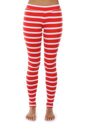 Women's Tipsy Elves レッド Stripe Leggings ハロウィン コスプレ 衣装  仮装 小道具 おもしろい  イベント パーティ ハロウィーン 学芸会 学園祭 学芸会 ショー お遊戯会 二次会 忘年会 新年会 歓迎会 送迎会 出し物 余興 誕生日 発表会