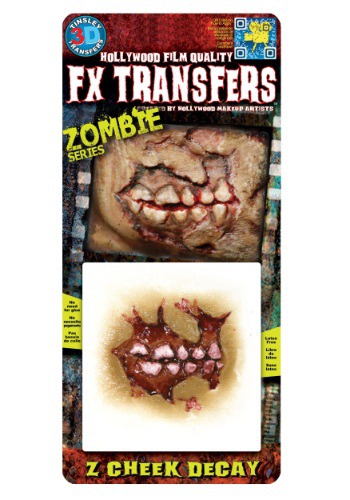ゾンビ Cheek Decay Temporary 3D Tattoo Kit ハロウィン コスプレ 衣装  仮装 小道具 おもしろい  イベント パーティ ハロウィーン 学芸会 学園祭 学芸会 ショー お遊戯会 二次会 忘年会 新年会 歓迎会 送迎会 出し物 余興 誕生日 発表会