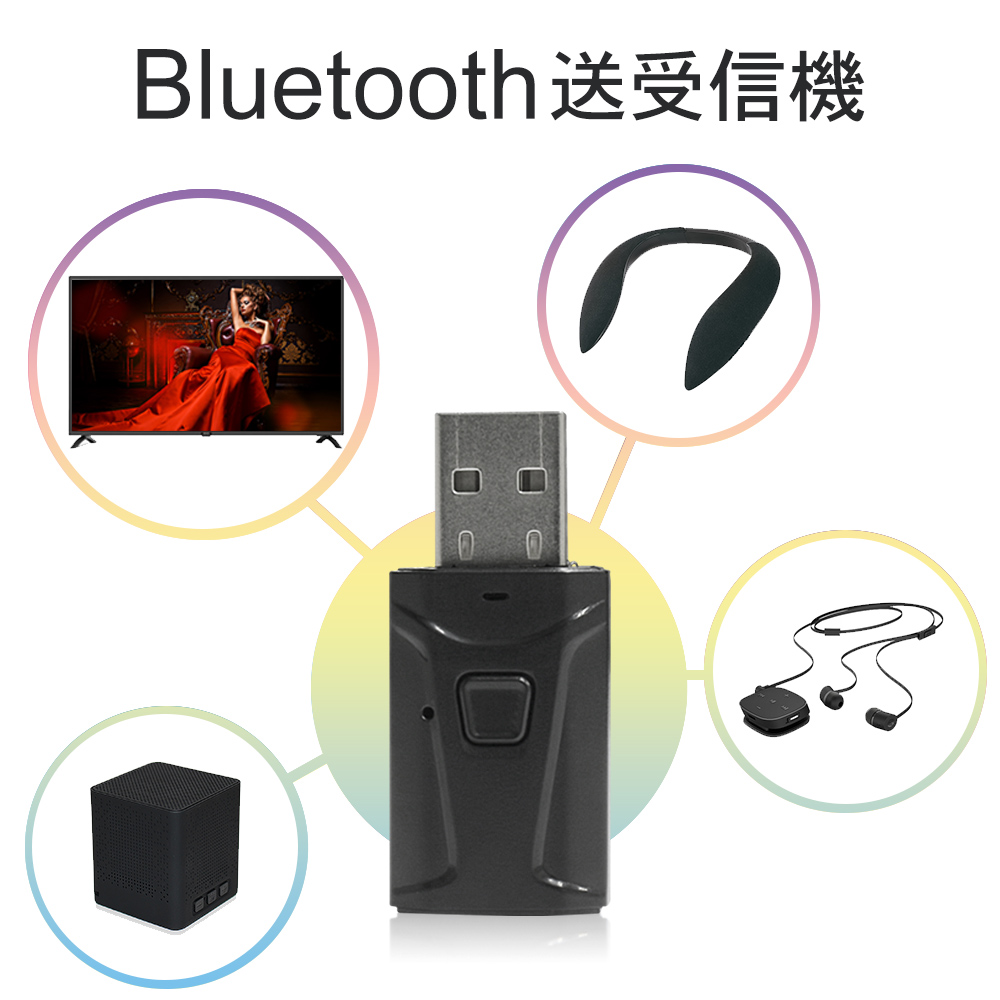 Bluetoothレシーバー 1台2役 Bluetoothトランスミッター ブルートゥース ワイヤレス 送受信機 USB電源 イヤホンジャック接続  FFF-BR01 人気提案