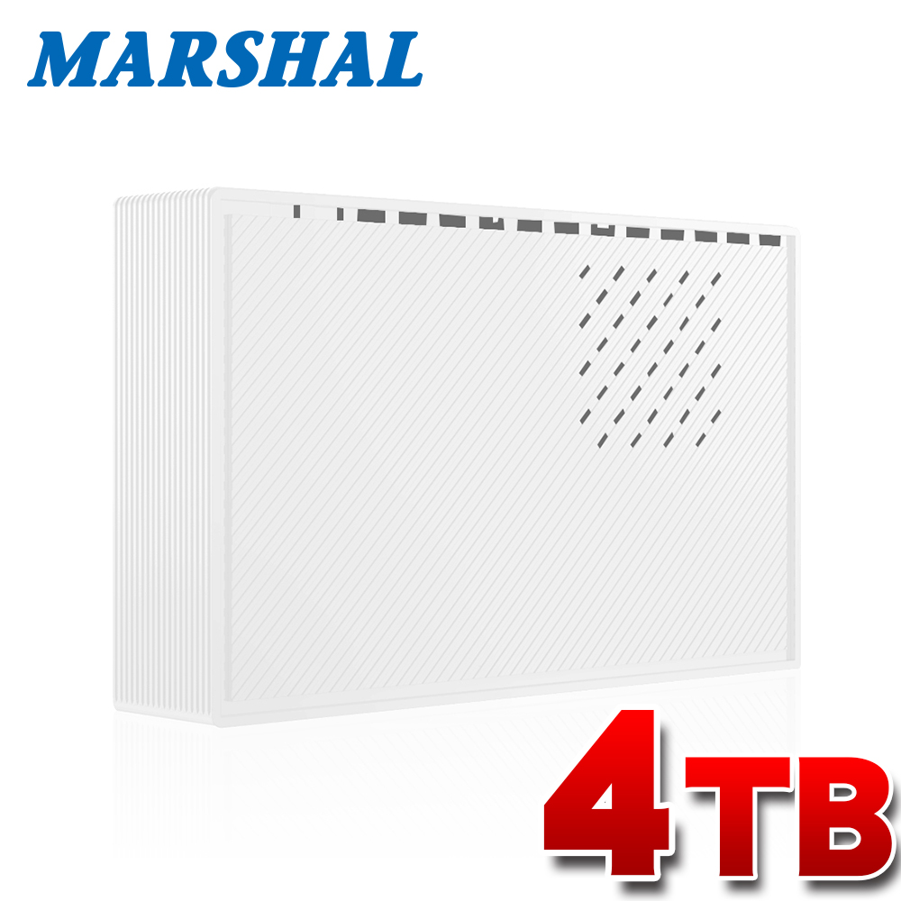 外付けハードディスク 4TB ホワイト テレビ録画 各社対応 レグザ アクオス ビエラ ブラビア USB3.0外付けHDD MARSHAL MAL34000EX3-WH
