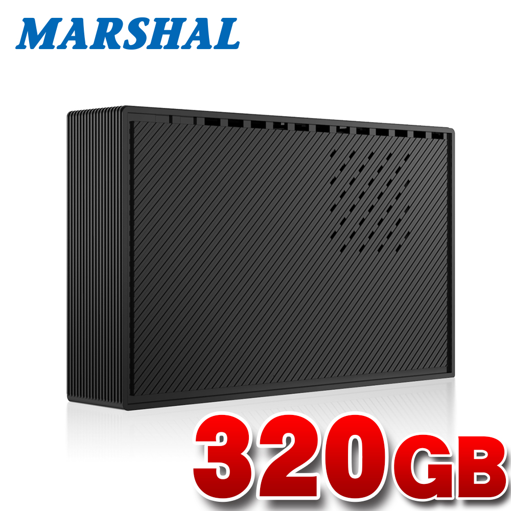 外付けハードディスク 320GB テレビ 各社対応 レグザ アクオス ビエラ ブラビア USB3.0外付けHDD MARSHAL MAL3320EX3-BK
