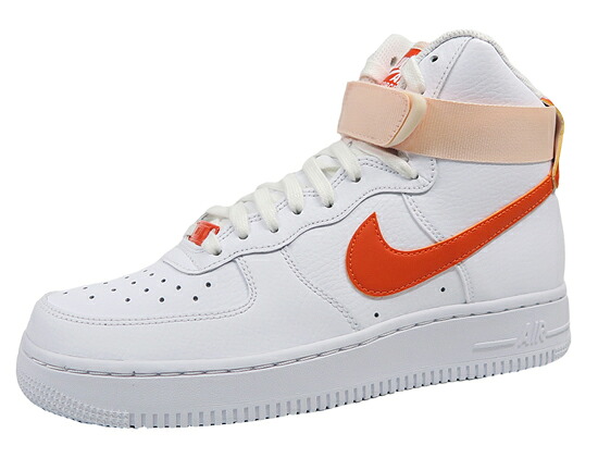 NIKE WMNS AIR FORCE 1 HIGH ナイキ ウィメンズ エア フォース ワン ハイ WHITE/ORANGE PEARL レディースモデル 女性モデル 23-25.5cm