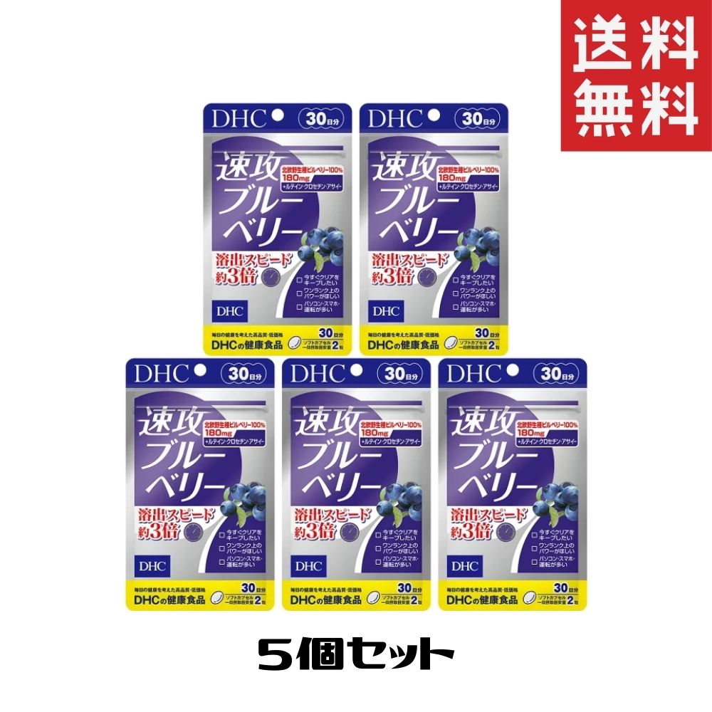 市場 DHC 5袋 ルテイン 30日分 速攻ブルーベリー ブルーベリー ビルベリー