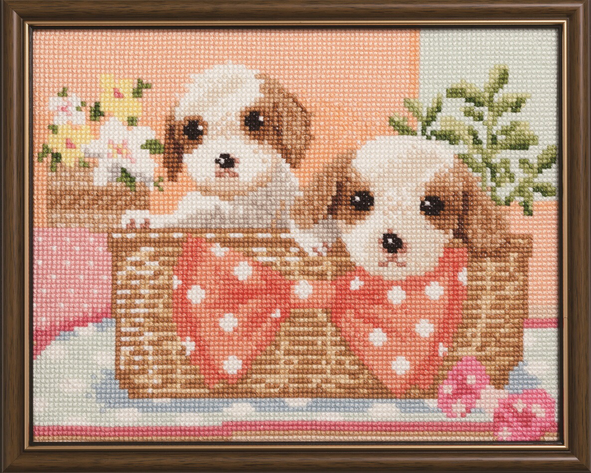 楽天市場】刺繍 キット COSMO（ルシアン） Dog & Flower キャバリア