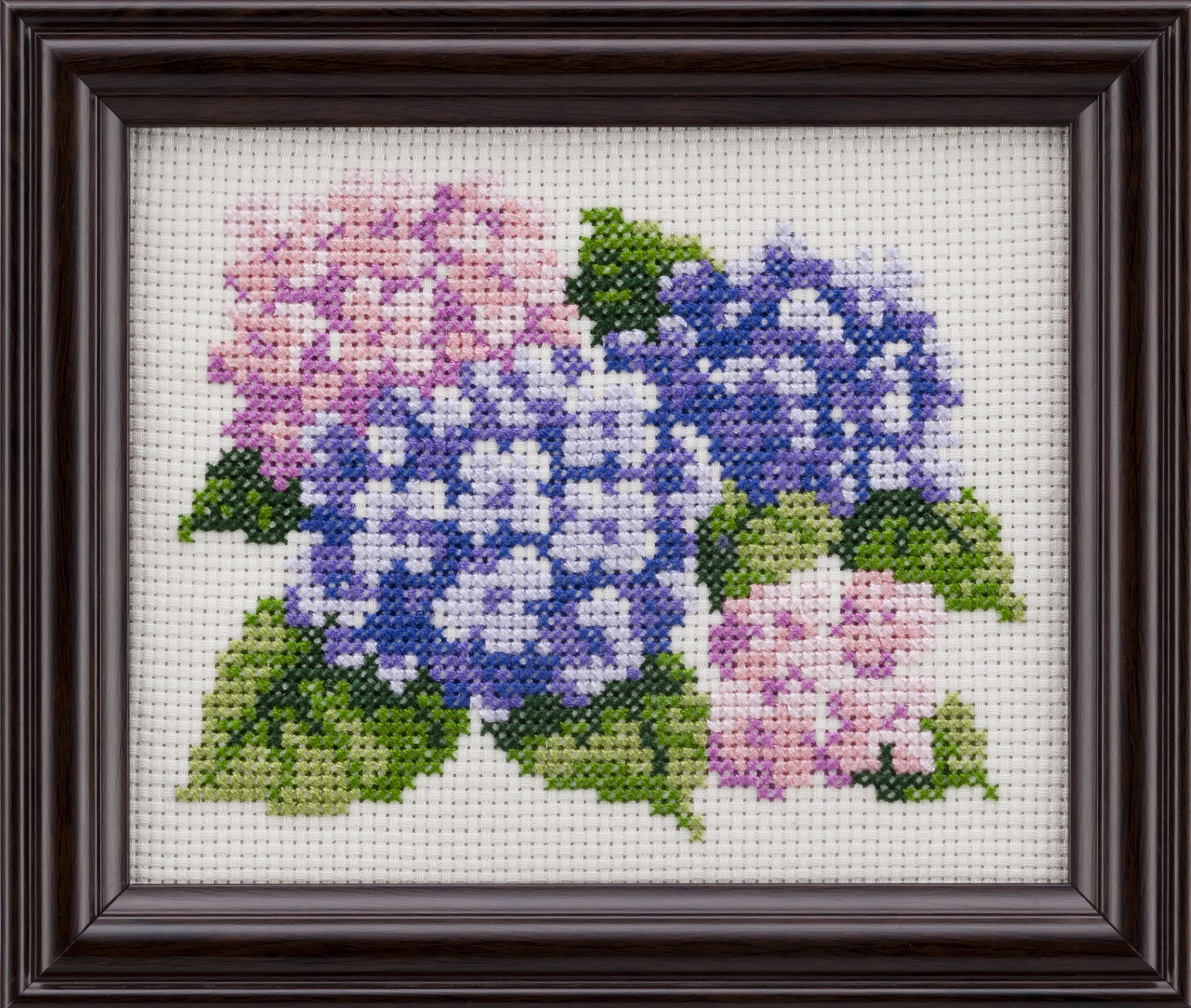 クロスステッチ刺繍風景画2点セット フレーム付き ピアノと女の子　あじさい 楽天市場】刺繍キット COSMO（ルシアン） 四季折々の花だより 6