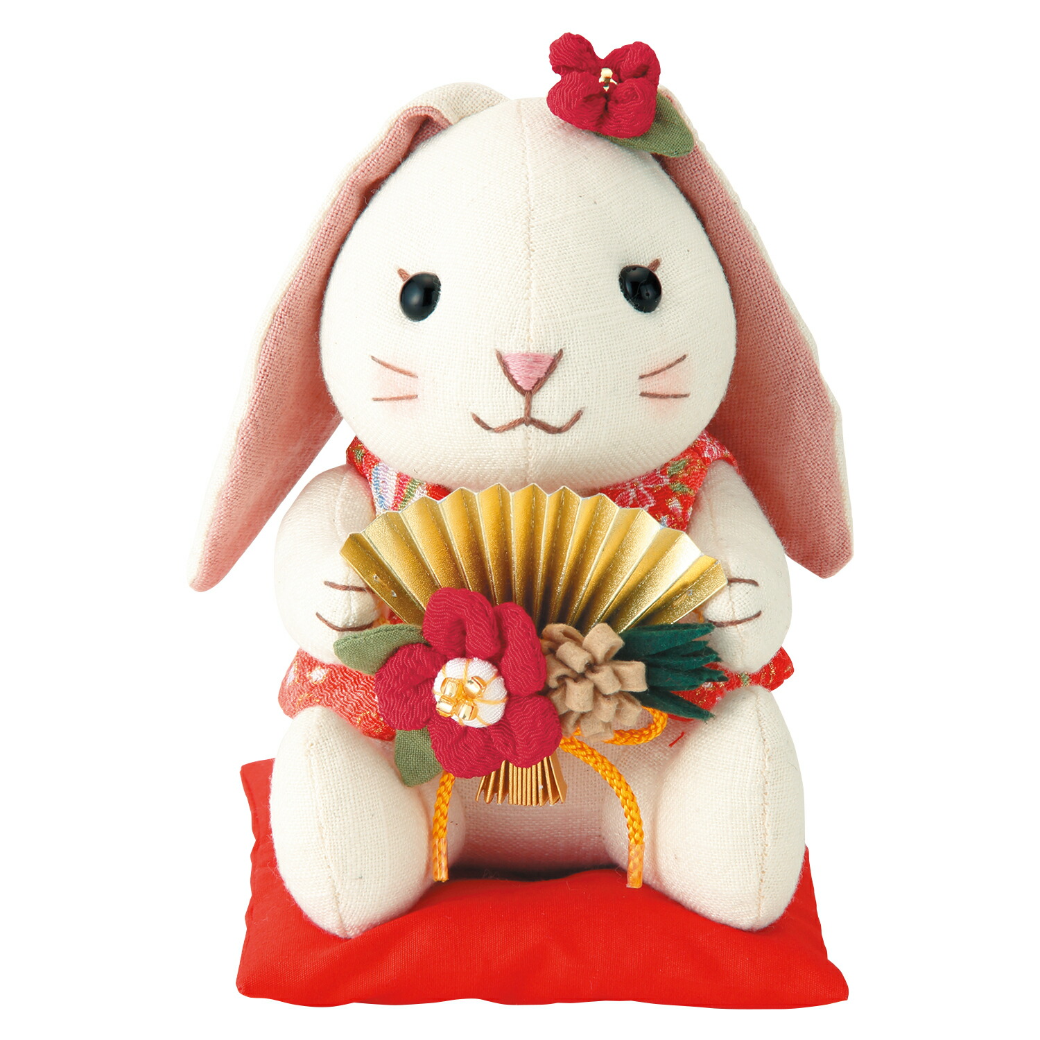 干支キット 2023年 兎扇飾りのロップちゃんオリムパス PA-809干支/縁起物/お正月/キット /兎/卯/2023/うさぎ/パッチワーク/手作り/ハンドメイド/手芸 手芸の丸十 