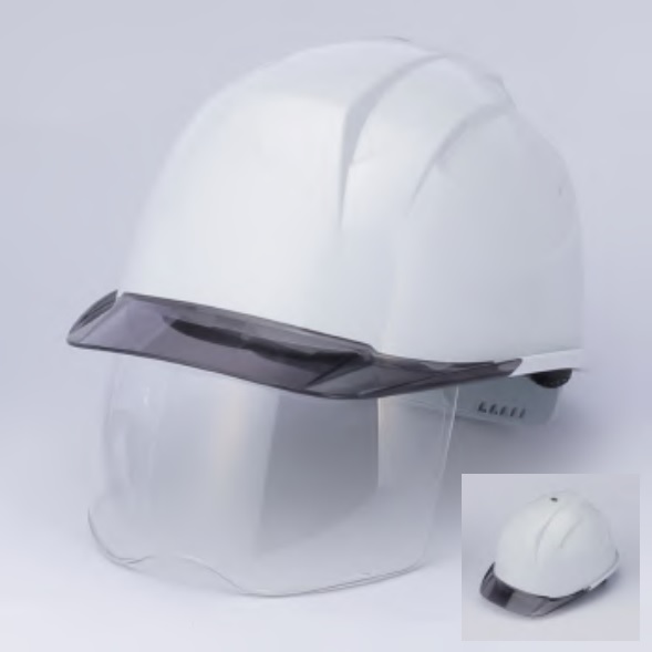 【楽天市場】トーヨーセフティーシールド内蔵ヘルメット帽体：白 