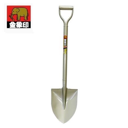 【配送条件有】浅香工業　金象印　 パイプ柄　エーベルショベル　丸形　1本 ＃572 　CHPG　シャンパンゴールド 土木　舗装工事　造園　農業　家庭園芸　除雪作業 　かき混ぜ　すくう
