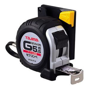 タジマ物の具Gステン 25粍幅 7.5ｍ セフSFGSL25-75BL 米突目盛鍵を掛ける手合い ステンレス鋼発条当て嵌める両面目盛り セフコンベベルトホルダー
