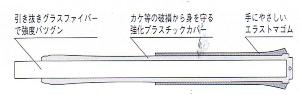 土牛(DOGYU)マグネット付角柄グラスパネ390mm中すべり無マグネット付