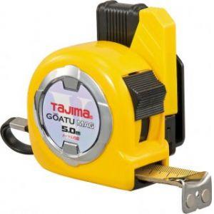 タジマツール 剛厚ロック セフマグ爪 25mm幅-5.0m GASFLM2550(メートル目盛) イエローテープ ロックタイプ 【コンベ・スケール】