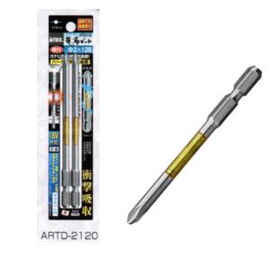 【楽天市場】アネックスANEX龍靭ビット 段付【+2×120 2本】ARTD-2120 18Vインパクト対応衝撃吸収【トーションビットタイプ