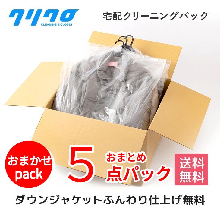 宅配　クリーニング　詰め放題5点パック納期おまかせパック　６月～９月にご返却！【送料無料】ダウンジャンパー制限ナシ♪【保管】【抗菌加工標準】【衣類/スキーウエア クリーニング　高級　ブランドダウン】