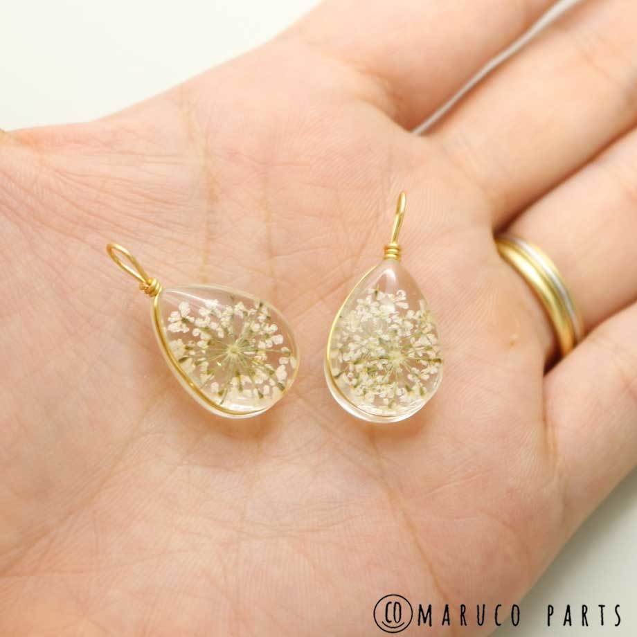 楽天市場 ドライフラワー入り ガラス ドロップ 手作り チャーム 6個 入り 花 クリア Kgf ゴールドフィルド ハンドメイド パーツ ビーズ ヴィンテージ 手作り ビンテージ ピアス アクセサリー レトロ アクセサリー チャーム アンティーク Maruco Parts