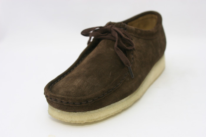 clarks dark brown wallabees