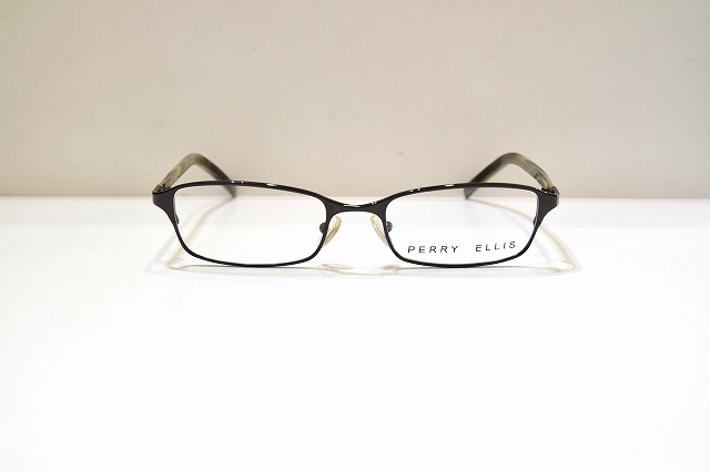 PERRY ELLIS PE 199-3ヴィンテージメガネフレーム新品めがね眼鏡サングラスメンズレディース男性用女性用バッファローホーン柄｜マルガメガネ