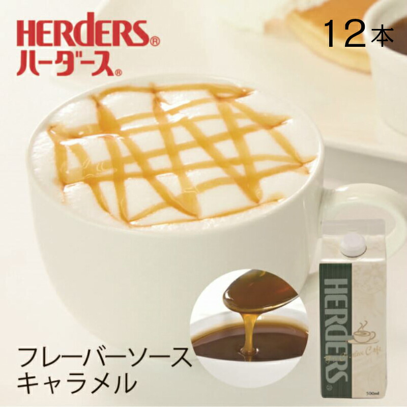 ハーダース カフェ用フレーバーソース キャラメル【業務用　500ml×12本】 キャラメルラテ キャラメルコーヒー 業務用 かき氷シロップ 割材 珈琲シロップ フレーバーコーヒー トッピング 製菓材料 パンケーキ ドリンク コーヒー アレンジ デザート スイーツ ミルク割